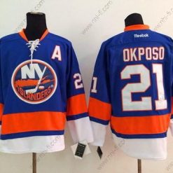 New York Islanders #21 Kyle Okposo Sininen Paita – Miesten