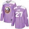 New York Islanders #27 Anders Lee Violetti Aito Taistelee syöpää vastaan Ommeltu NHL Paita – Nuoret