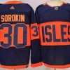 New York Islanders #30 Ilya Sorokin Laivastonsininen 2024 With Stadium Series Patch Ommeltu Paita – Miesten