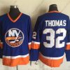 New York Islanders #32 Steve Thomas Sininen 1984-85 CCM Ommeltu Vintage Jääkiekko – Miesten