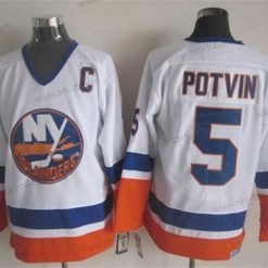 New York Islanders #5 Denis Potvin Valkoinen Retro CCM Paita – Miesten