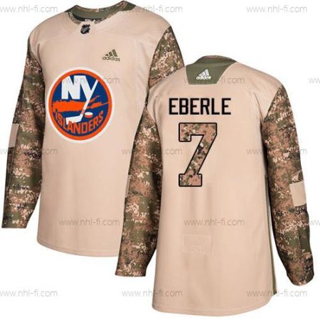 New York Islanders #7 Jordan Eberle Maastokuvio Aito 2017 Veterans Day Ommeltu NHL Paita – Nuoret