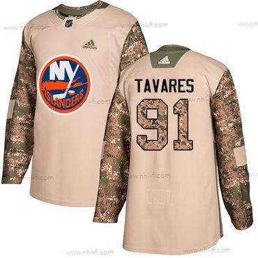 New York Islanders #91 John Tavares Maastokuvio Aito 2017 Veterans Day Ommeltu NHL Paita – Nuoret