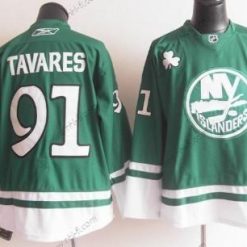 New York Islanders #91 John Tavares St. Patrick’S Day Vihreä Paita – Miesten