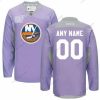 New York Islanders Räätälöidyt Violetti Pinkki Reebok Jääkiekko Taistelee syöpää vastaan Harjoitus Paita – Miesten