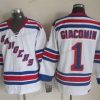 New York Rangers #1 Eddie Giacomin Valkoinen CCM Vintage Paita – Miesten