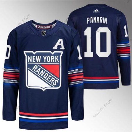 New York Rangers #10 Artemi Panarin Laivastonsininen Ommeltu Paita – Miesten