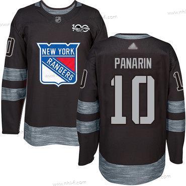 New York Rangers #10 Artemi Panarin Musta 1917-2017 100th Vuosipäivä Ommeltu Jääkiekko Paita – Miesten