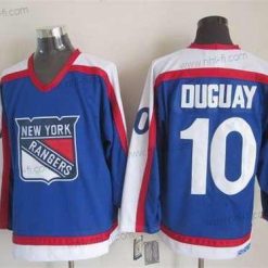 New York Rangers #10 Ron Duguay Sininen With Valkoinen CCM Vintage Paita – Miesten