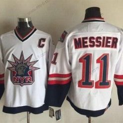 New York Rangers #11 Mark Messier 1996-97 Valkoinen CCM Vintage Paita – Miesten