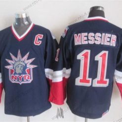 New York Rangers #11 Mark Messier Laivastonsininen Sininen Retro CCM Paita – Miesten