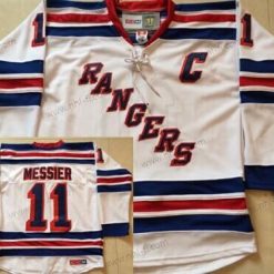 New York Rangers #11 Mark Messier Valkoinen Retro CCM Paita – Miesten