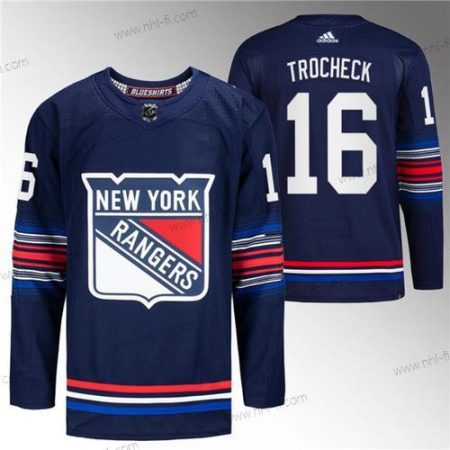 New York Rangers #16 Vincent Trocheck Laivastonsininen Ommeltu Paita – Miesten