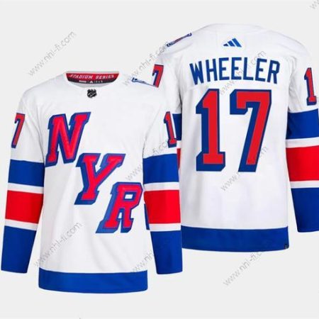 New York Rangers #17 Blake Wheeler Valkoinen 2024 Stadium Series Ommeltu Paita – Miesten