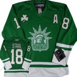 New York Rangers #18 Staal St. Patrick’S Day Vihreä Paita – Miesten