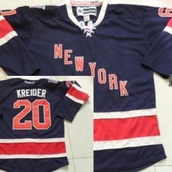 New York Rangers #20 Chris Kreider Laivastonsininen Sininen Vieras 85Th Paita – Miesten