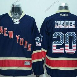 New York Rangers #20 Chris Kreider Reebok Laivastonsininen Sininen Vieras USA Flag Jääkiekko Paita – Miesten