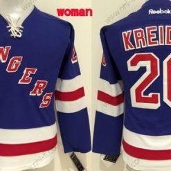 New York Rangers #20 Chris Kreider Sininen Paita – Naisten