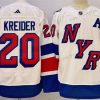 New York Rangers #20 Chris Kreider Valkoinen 2023-2024 Stadium Series Ommeltu Paita – Miesten