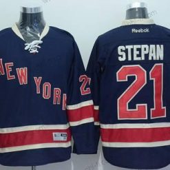 New York Rangers #21 Derek Stepan Laivastonsininen Sininen Vieras 85Th Paita – Miesten