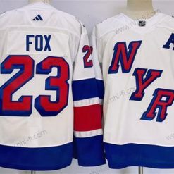 New York Rangers #23 Adam Fox Valkoinen 2024 Stadium Series Ommeltu Paita – Miesten