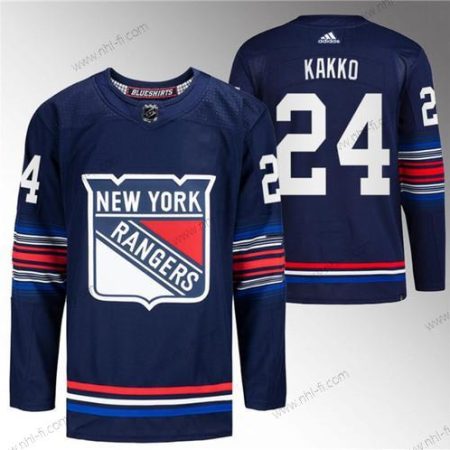 New York Rangers #24 Kaapo Kakko Laivastonsininen Ommeltu Paita – Miesten