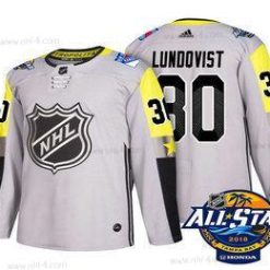 New York Rangers #30 Henrik Lundqvist Harmaa 2018 NHL All-Star Ommeltu Jääkiekko Paita – Miesten