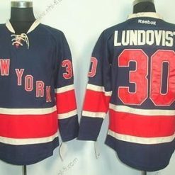 New York Rangers #30 Henrik Lundqvist Laivastonsininen Sininen Vieras 85Th Paita – Miesten