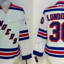 New York Rangers #30 Henrik Lundqvist Valkoinen Paita – Miesten