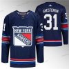 New York Rangers #31 Igor Shesterkin Laivastonsininen Ommeltu Paita – Miesten