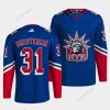 New York Rangers #31 Igor Shesterkin Sininen 2022 Käänteinen Retro Ommeltu Paita – Miesten