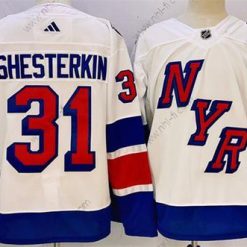 New York Rangers #31 Igor Shesterkin Valkoinen 2024 Stadium Series Ommeltu Paita – Miesten