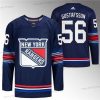 New York Rangers #56 Erik Gustafsson Laivastonsininen Ommeltu Paita – Miesten