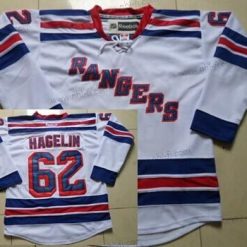 New York Rangers #62 Carl Hagelin Valkoinen Paita – Miesten