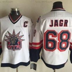 New York Rangers #68 Jaromir Jagr 1996-97 Valkoinen CCM Vintage Paita – Miesten