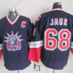 New York Rangers #68 Jaromir Jagr Laivastonsininen Sininen Retro CCM Paita – Miesten