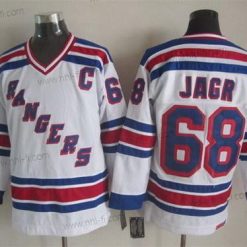 New York Rangers #68 Jaromir Jagr Valkoinen Retro CCM Paita – Miesten