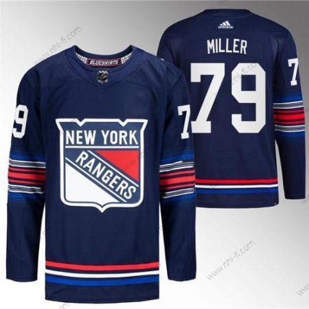 New York Rangers #79 K’Andre Miller Laivastonsininen Ommeltu Paita – Miesten