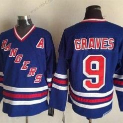 New York Rangers #9 Adam Graves 1990-91 Sininen CCM Vintage Paita – Miesten