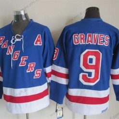 New York Rangers #9 Adam Graves Sininen Retro CCM Paita – Miesten