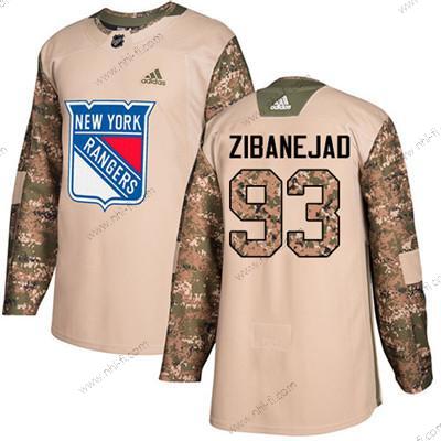 New York Rangers #93 Mika Zibanejad Maastokuvio Aito 2017 Veterans Day Ommeltu NHL Paita – Nuoret