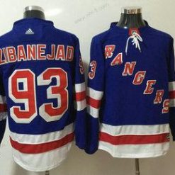 New York Rangers #93 Mika Zibanejad Royal Sininen Kotiottelu 2017-2018 Jääkiekko Ommeltu NHL Paita – Miesten