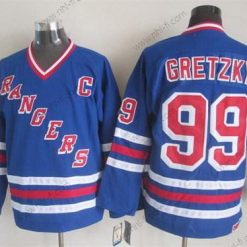 New York Rangers #99 Wayne Gretzky 1993 Sininen Retro CCM Paita – Miesten