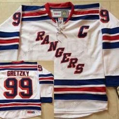 New York Rangers #99 Wayne Gretzky 1999-00 Valkoinen CCM Vintage Paita – Miesten