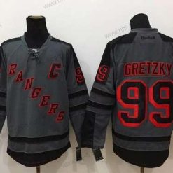 New York Rangers #99 Wayne Gretzky Charcoal Harmaa Paita – Miesten