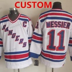 New York Rangers Räätälöidyt 1993 Valkoinen Retro CCM Paita – Miesten