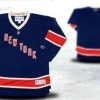 New York Rangers Räätälöidyt Laivastonsininen Sininen Paita