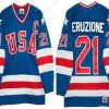 Nike 1980 Olympics USA #21 Mike Eruzione Royal Sininen Ommeltu Vintage Jääkiekko Paita – Miesten