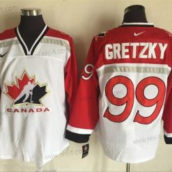 Nike 1998 Kanadan maajoukkue #99 Wayne Gretzky Valkoinen Olympic Retro Ommeltu Jääkiekko Paita – Miesten