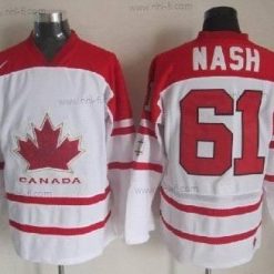 Nike 2010 Olympics Kanada #61 Rick Nash Valkoinen Paita – Miesten